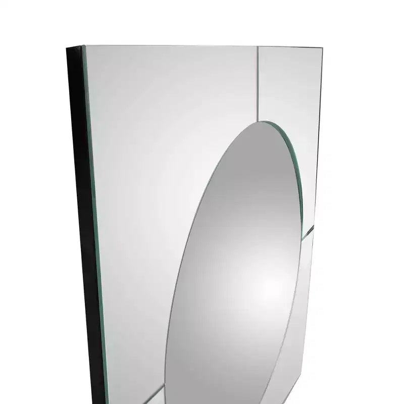 27.75" Frameless Convex Accent Wall Mirror – Square, Diamond Orientation, Ready to Hang