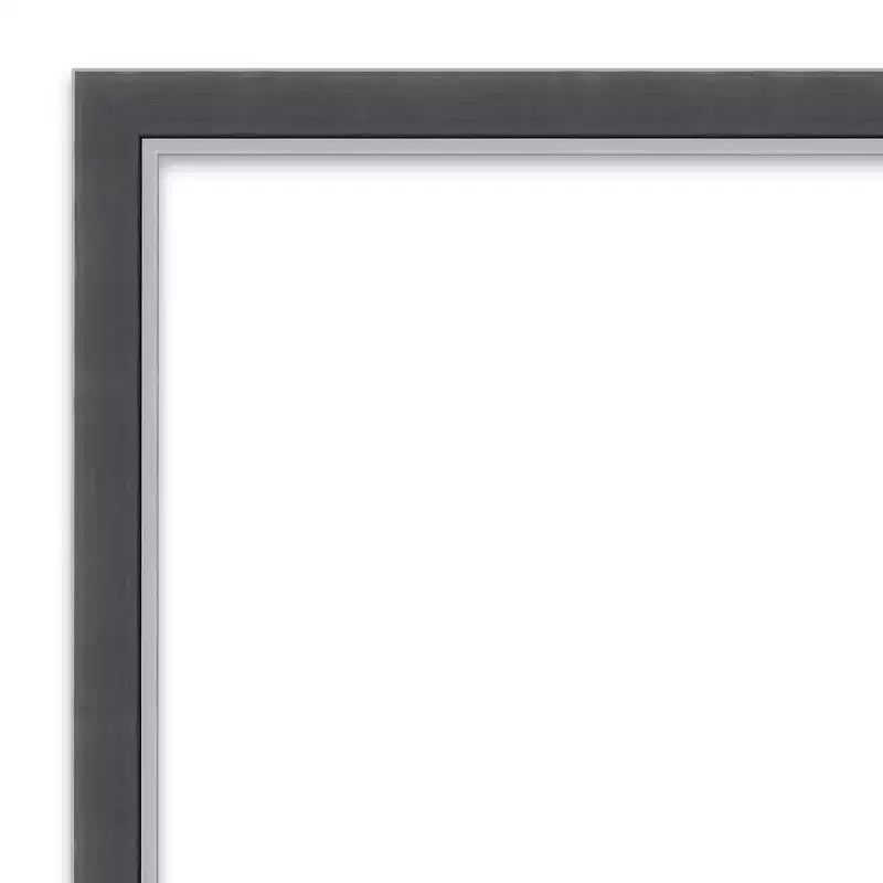 30x24" Beveled Bathroom Vanity Wall Mirror – Black/Silver Thin Frame, Wall Mount