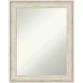 23" x 29" Non-Beveled Regal Birch Cream Wall Mirror - Amanti Art: Modern Style, Polystyrene Frame, Includes Mount Hardware