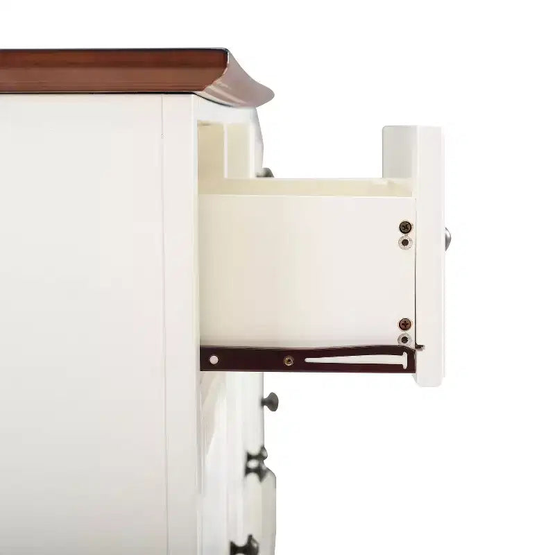 Corner TV Stand for TVs up to 65" – White, Beveled Glass Doors, 3 Adjustable Shelves