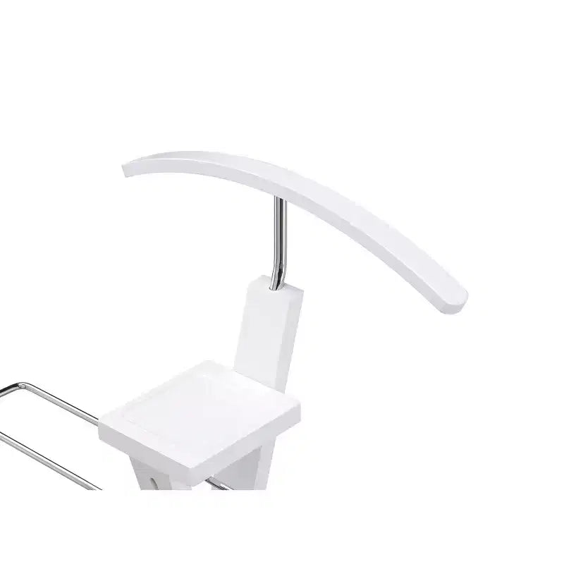 Modern Valet Stand with Chrome Hardware & Dual-Tone Wood Hanger
