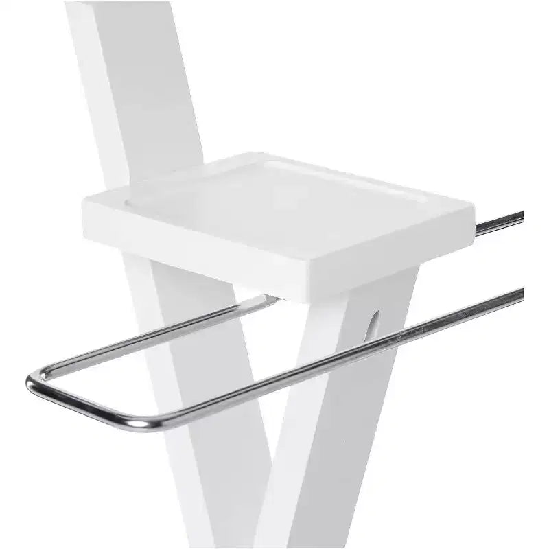 Modern Valet Stand with Chrome Hardware & Dual-Tone Wood Hanger