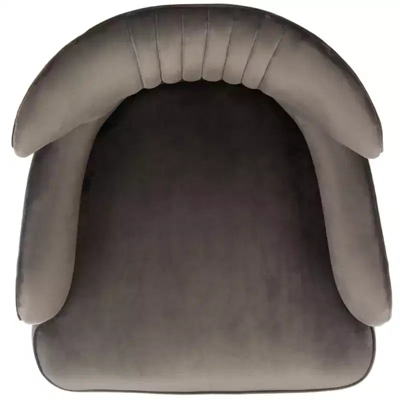 Wingback Accent Chair in Shale & Gold – Velvet Upholstery, Wood Frame, 275 lb Capacity