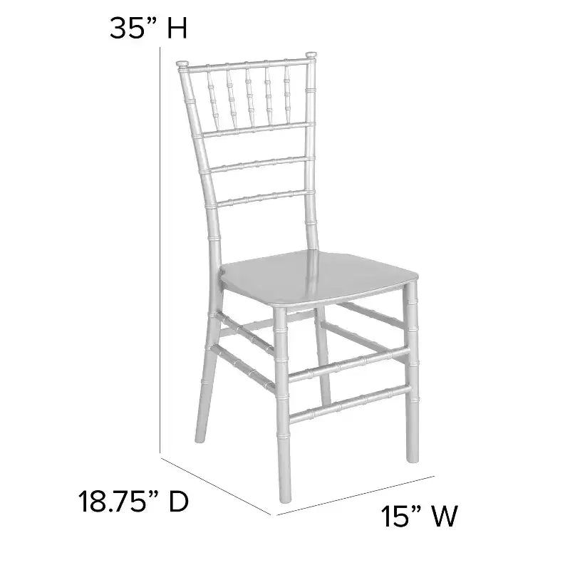 Resin Stackable Chiavari Chair – 1000 lb Capacity, Indoor & Outdoor, Fully Assembled