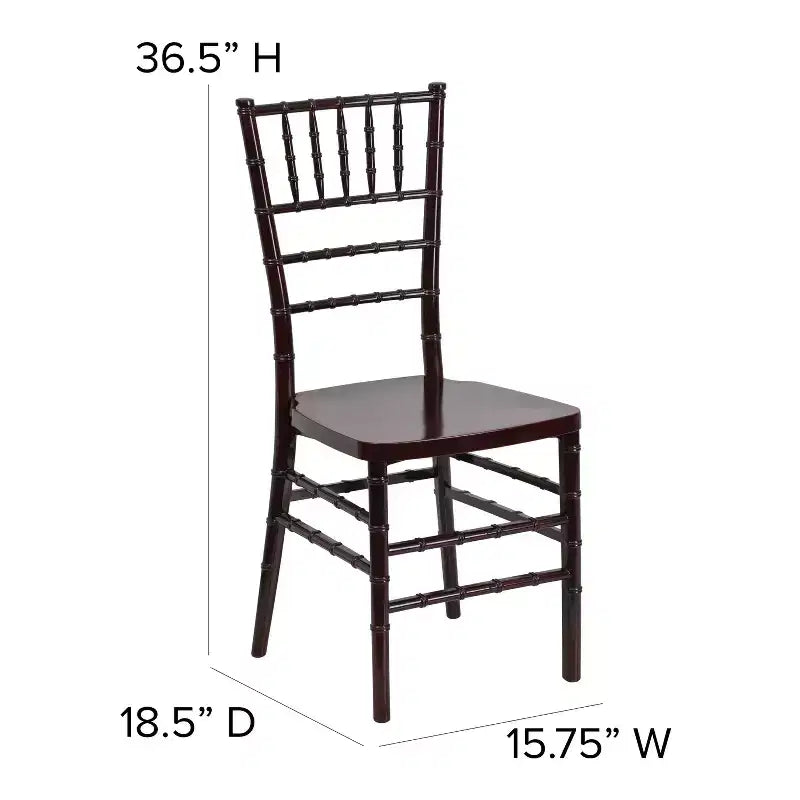 Resin Stacking Chiavari Chair for Weddings & Events – 1000 lb, Indoor & Outdoor