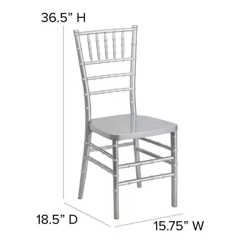 Resin Stacking Chiavari Chair for Weddings & Events – 1000 lb, Indoor & Outdoor