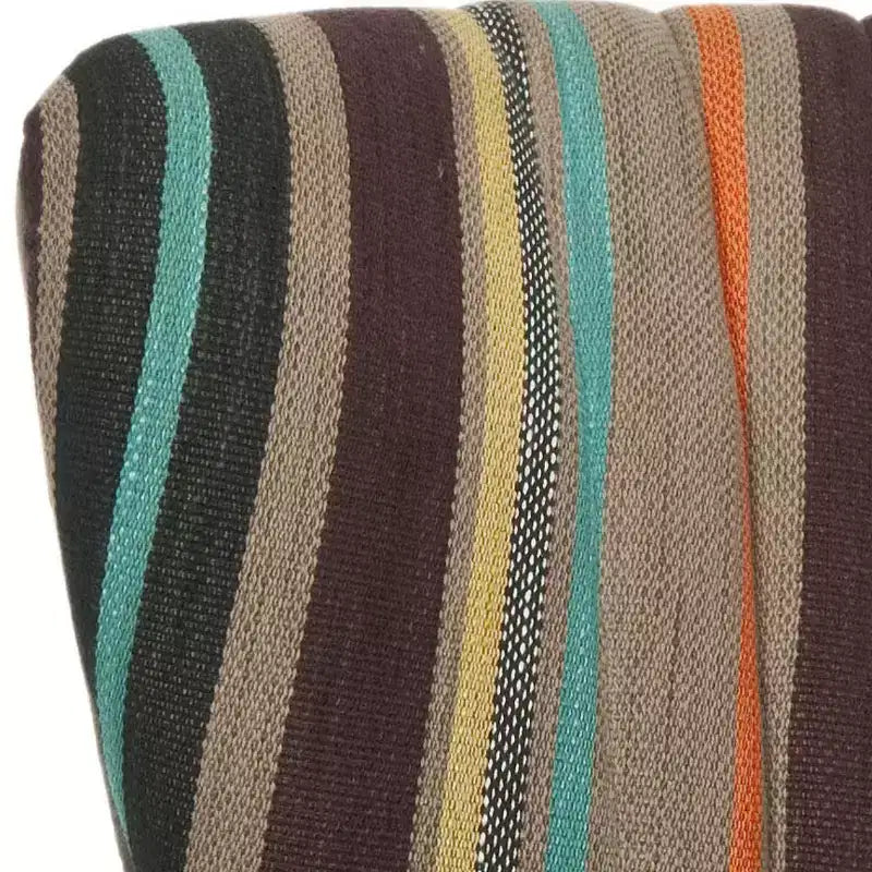 Mid-Century Modern Striped Accent Chair – Armless, Wood Legs, 275 lb Capacity