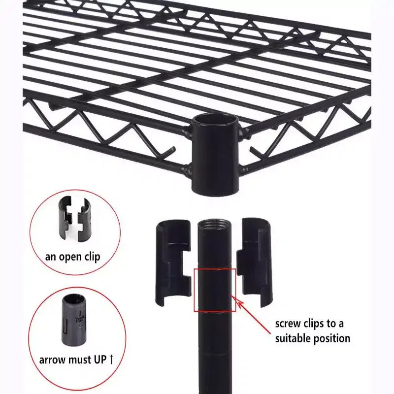 48x18x71" Portable Closet Organizer Garment Rack – Steel, 3 Hanging Rods & 5 Shelves
