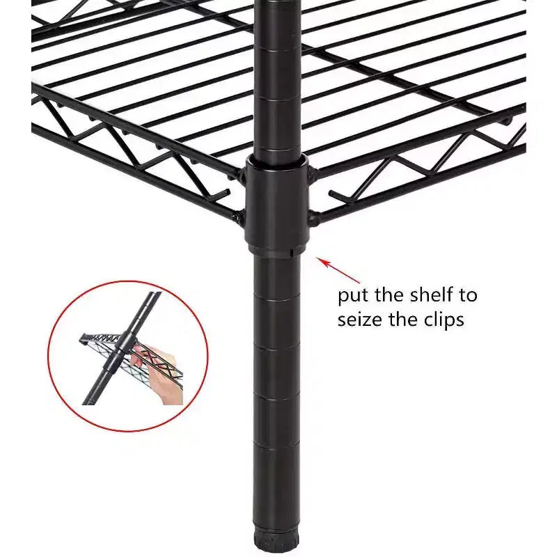 48x18x71" Portable Closet Organizer Garment Rack – Steel, 3 Hanging Rods & 5 Shelves