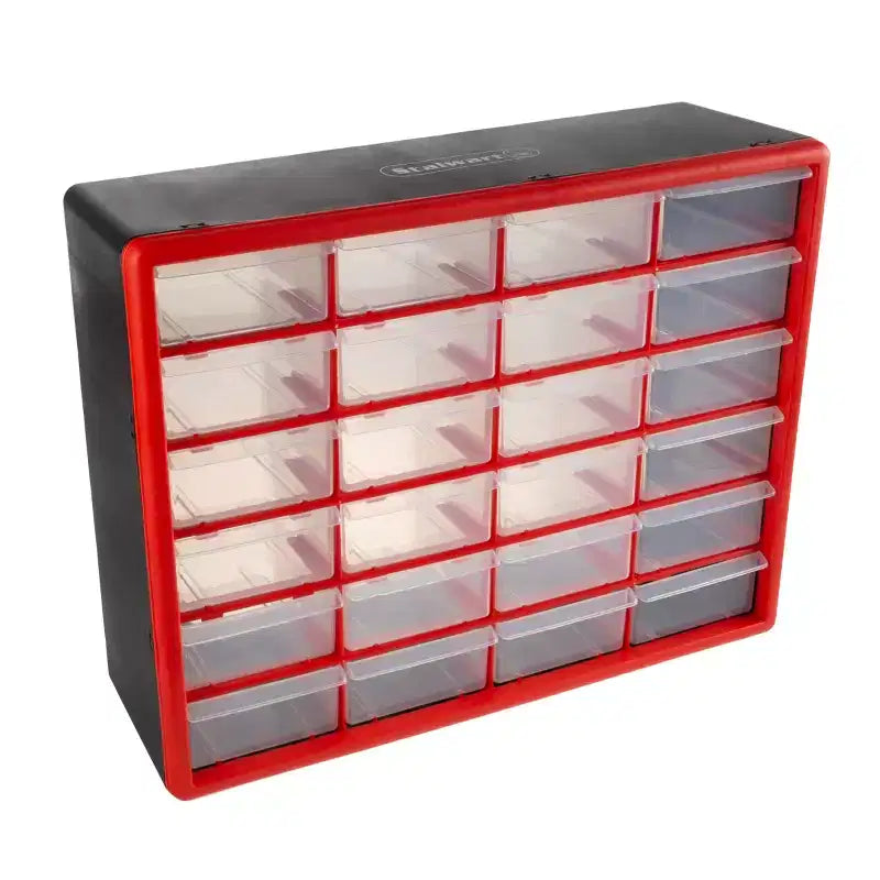 Fleming Supply 24-Drawer Plastic Storage Cabinet and Compartment Organizer