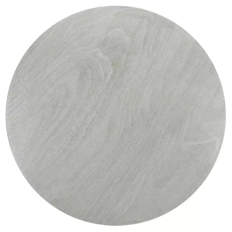 47" Round Modern Dining Table – Matte Black, Rubberwood & MDF, Seats 4–6