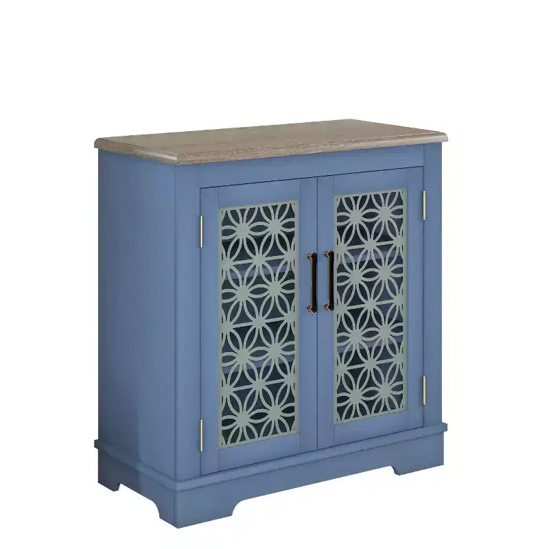 31.5" Storage Sideboard Buffet Cabinet – 4 Shelves, Tempered Glass Doors, MDF
