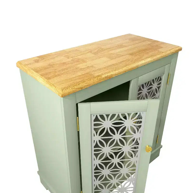 31.5" Storage Sideboard Buffet Cabinet – 4 Shelves, Tempered Glass Doors, MDF