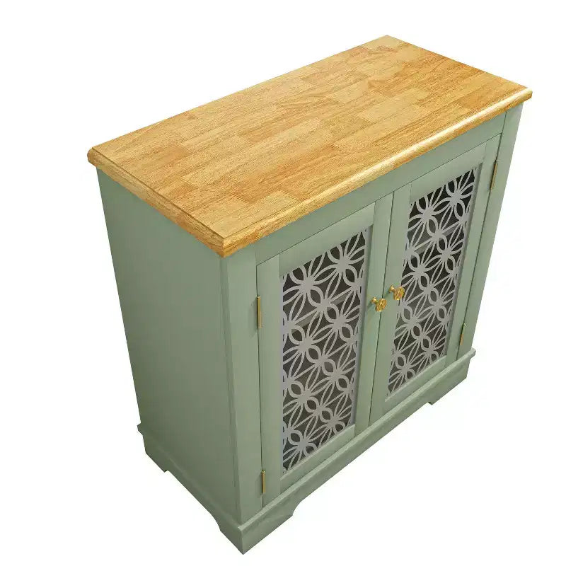 31.5" Storage Sideboard Buffet Cabinet – 4 Shelves, Tempered Glass Doors, MDF