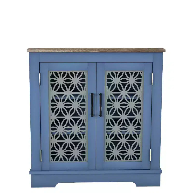 31.5" Storage Sideboard Buffet Cabinet – 4 Shelves, Tempered Glass Doors, MDF