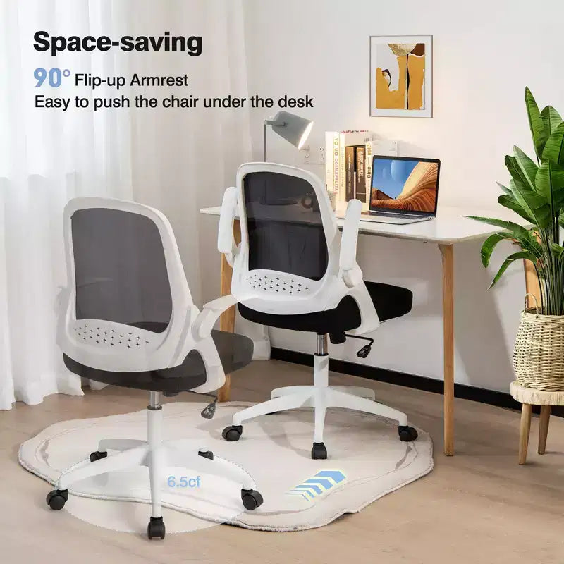 Ergonomic Mesh Office Chair with Flip-Up Arms – Lumbar Support, 330 lb, Adjustable Height
