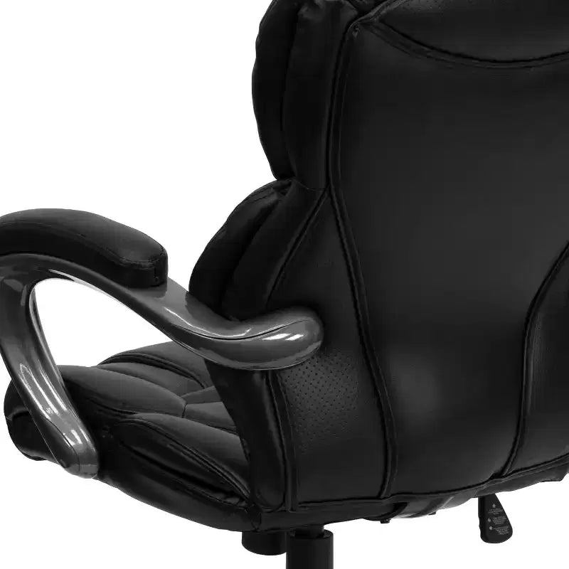High-Back Executive Swivel Office Chair – LeatherSoft, Lumbar Support, 250 lb, 2-Year Warranty