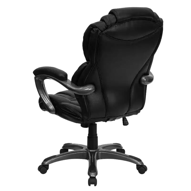 High-Back Executive Swivel Office Chair – LeatherSoft, Lumbar Support, 250 lb, 2-Year Warranty