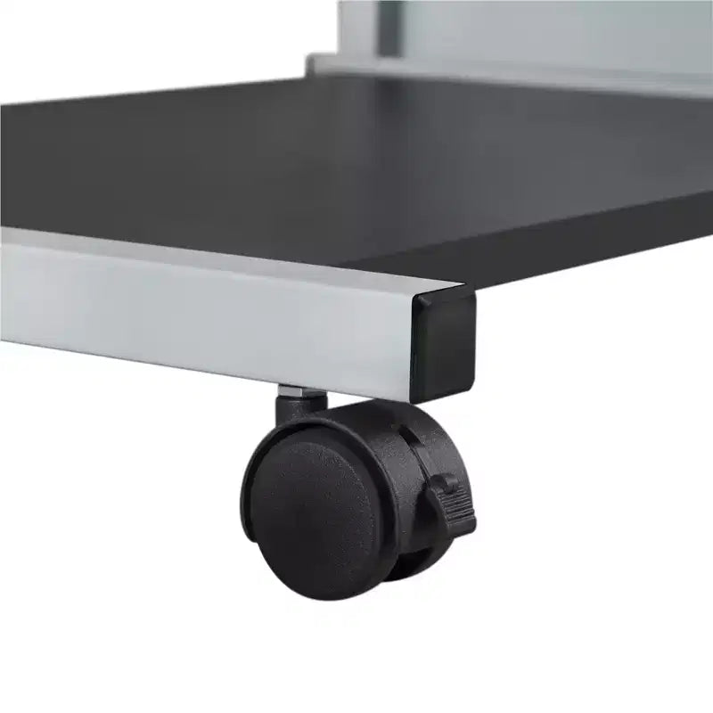 Computer Desk with Printer Shelf, Keyboard Tray & Storage Rack – 52"H, Iron Frame