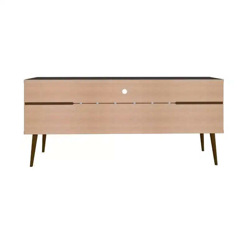 TV Stand for TVs up to 60" – 63"W, 2 Cabinet Doors, Open Shelves, Cord Management