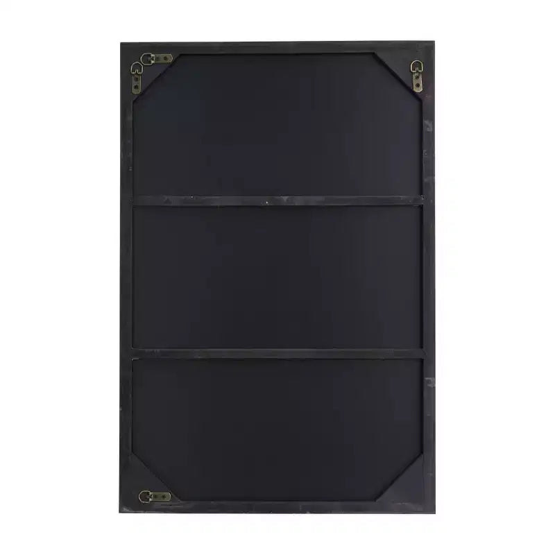 36x24" Contemporary Rectangle Wall Mirror – Thin Wood Frame, Wall Mount
