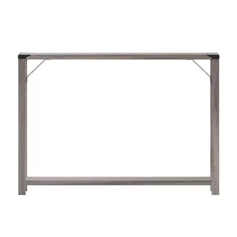 Modern Farmhouse Sofa Table – Engineered Wood, Powder-Coated Steel Accents, 75 lb Capacity