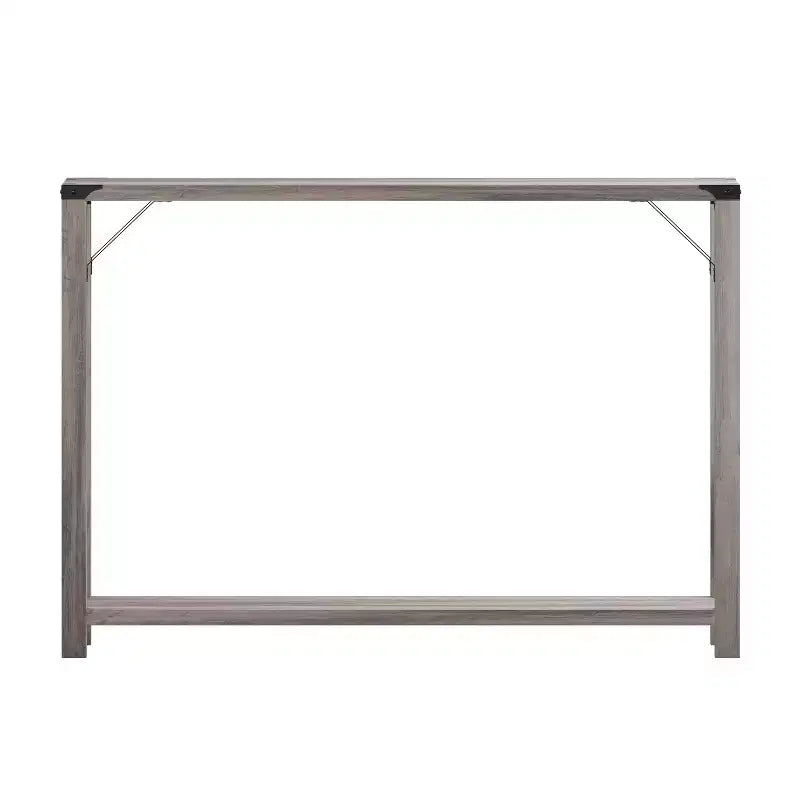 Modern Farmhouse Sofa Table – Engineered Wood, Powder-Coated Steel Accents, 75 lb Capacity