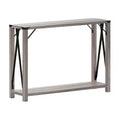 Modern Farmhouse Sofa Table – Engineered Wood, Powder-Coated Steel Accents, 75 lb Capacity