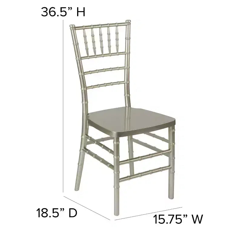 Set of 2 Premium Resin Stacking Chiavari Chairs – 1000 lb, Indoor & Outdoor, Fully Assembled