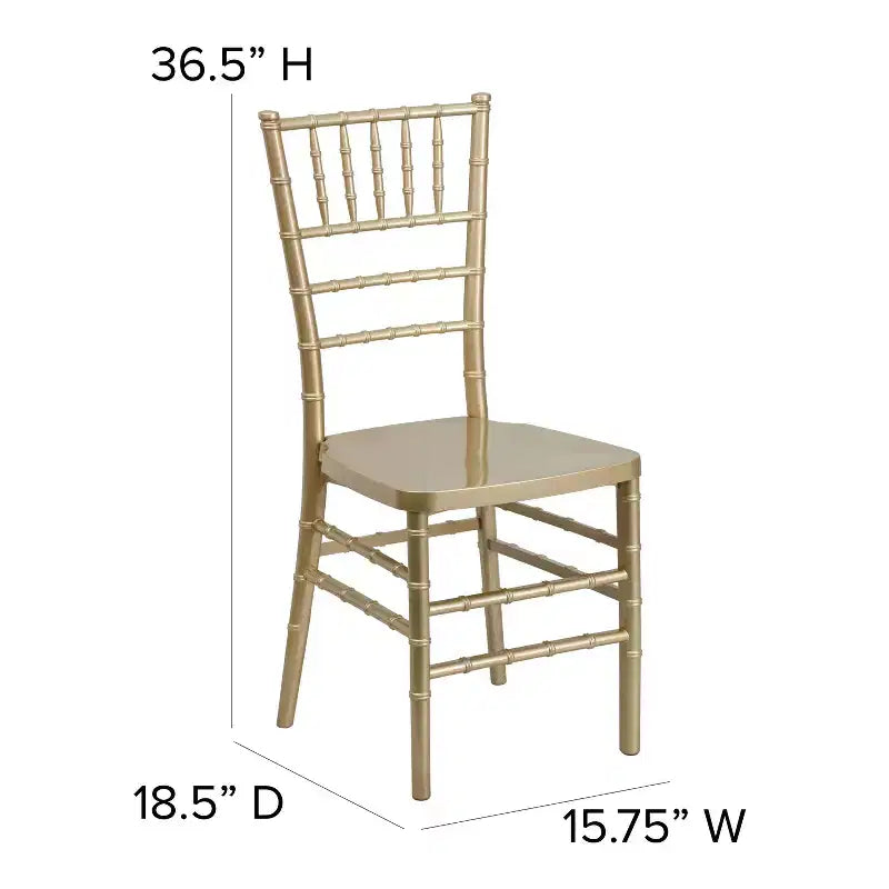 Set of 2 Premium Resin Stacking Chiavari Chairs – 1000 lb, Indoor & Outdoor, Fully Assembled