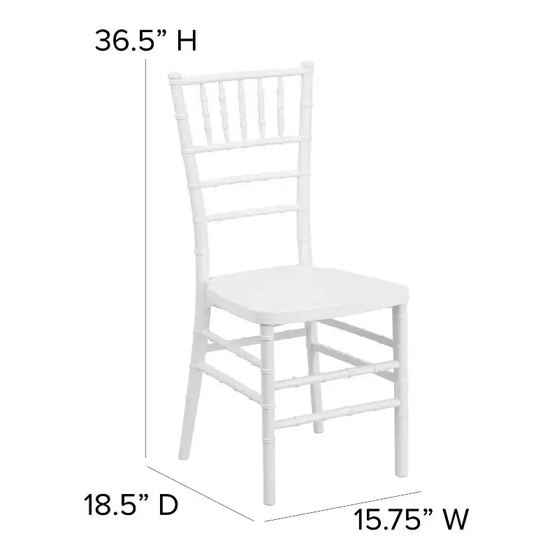 Set of 2 Premium Resin Stacking Chiavari Chairs – 1000 lb, Indoor & Outdoor, Fully Assembled