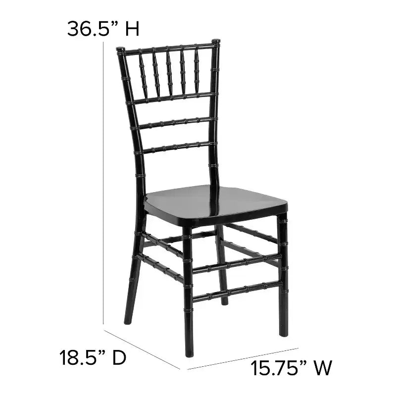 Set of 2 Premium Resin Stacking Chiavari Chairs – 1000 lb, Indoor & Outdoor, Fully Assembled
