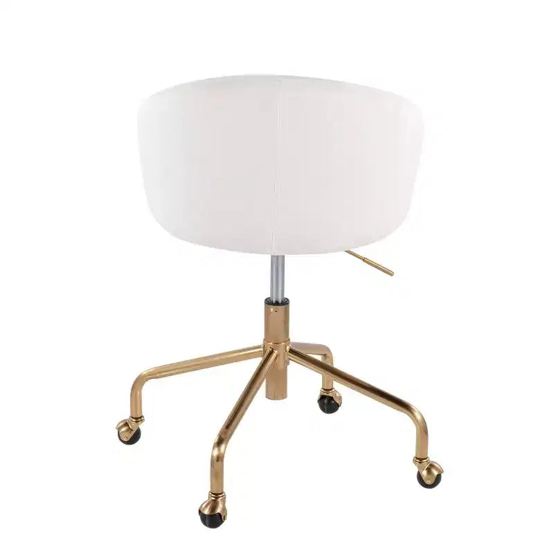 Velvet Task Chair with Arms – Adjustable Height, Swivel, 250 lb Capacity