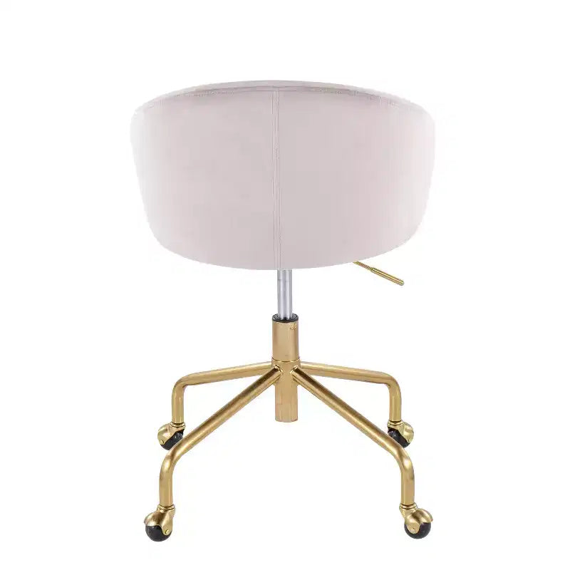 Velvet Task Chair with Arms – Adjustable Height, Swivel, 250 lb Capacity