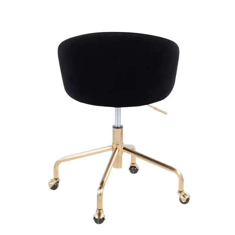 Velvet Task Chair with Arms – Adjustable Height, Swivel, 250 lb Capacity