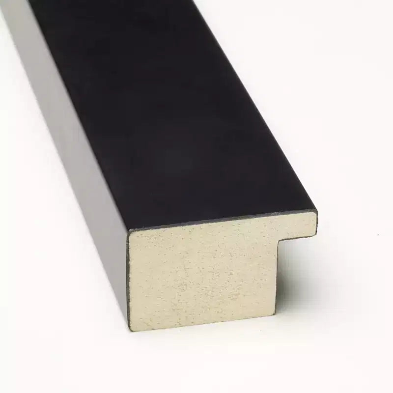 20x26" Bathroom Wall Mirror – Matte Black Wood Frame, Non-Beveled, Mounting Hardware Included