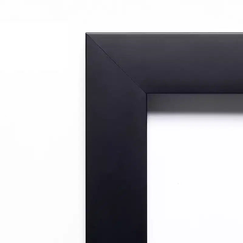 20x26" Bathroom Wall Mirror – Matte Black Wood Frame, Non-Beveled, Mounting Hardware Included