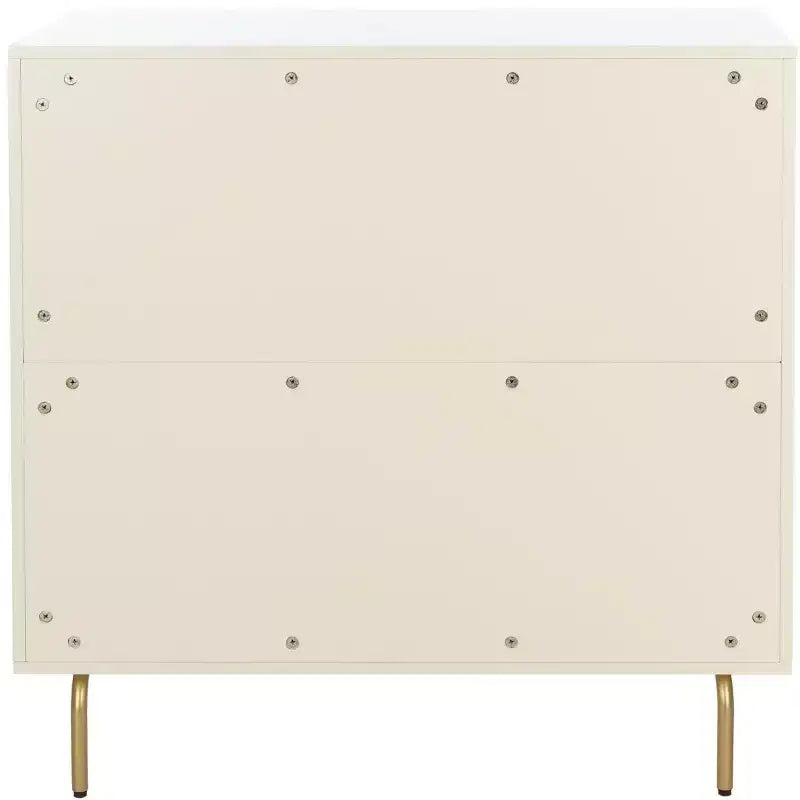 3-Drawer Dresser Walnut & Black – Mahogany & MDF, Gold Hardware, 50 lb/Drawer
