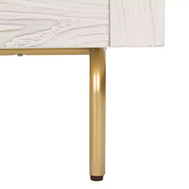 3-Drawer Dresser Walnut & Black – Mahogany & MDF, Gold Hardware, 50 lb/Drawer