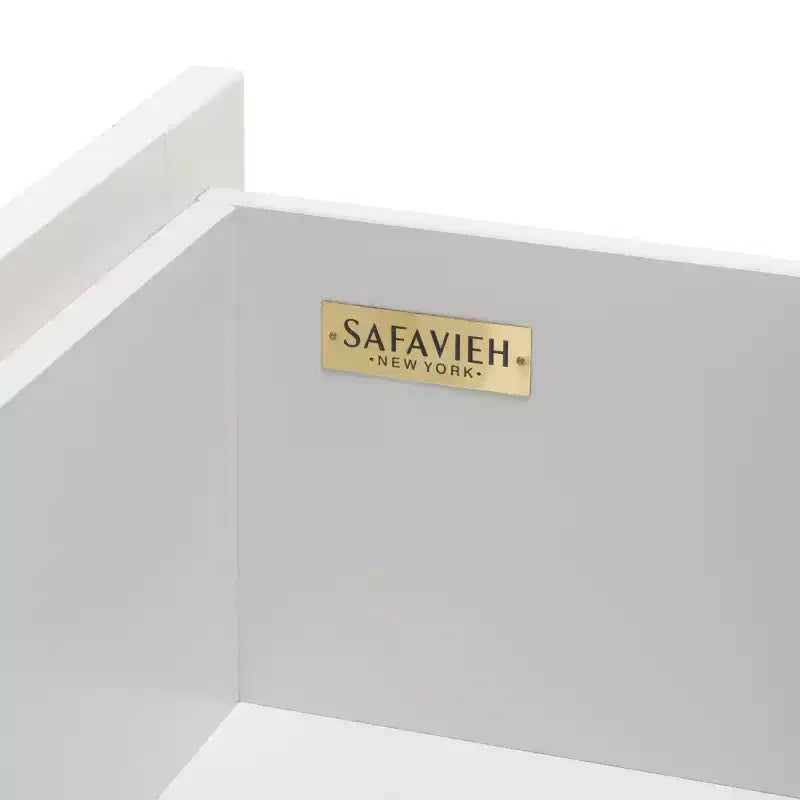 3-Drawer Dresser Walnut & Black – Mahogany & MDF, Gold Hardware, 50 lb/Drawer