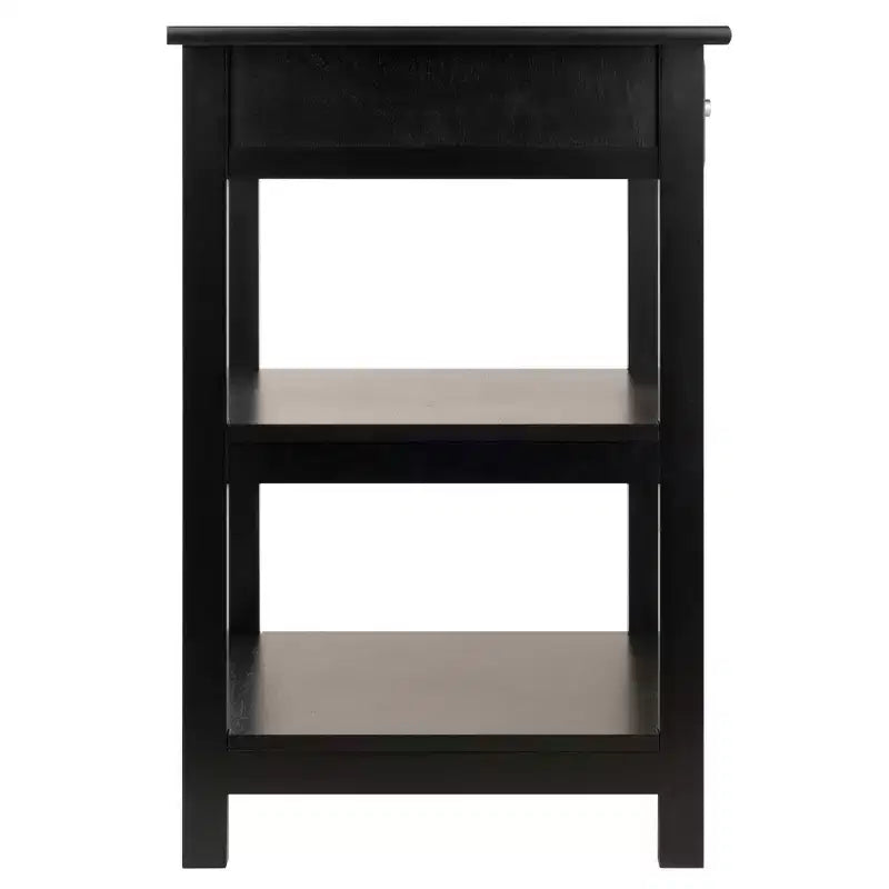Printer Stand with 2 Shelves & 1 Drawer – Hardwood, 30.71"H, 50 lb Capacity