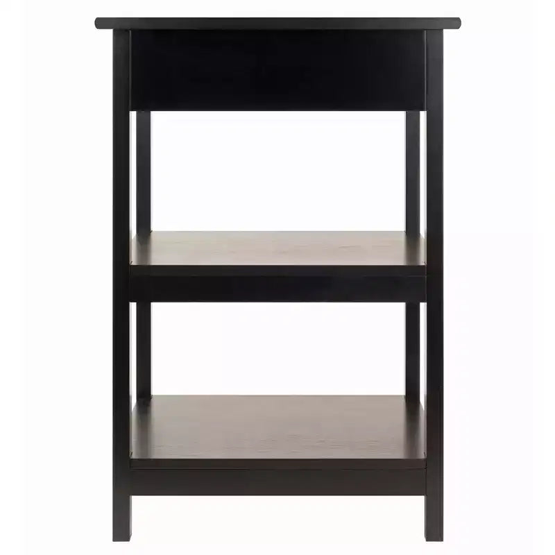 Printer Stand with 2 Shelves & 1 Drawer – Hardwood, 30.71"H, 50 lb Capacity