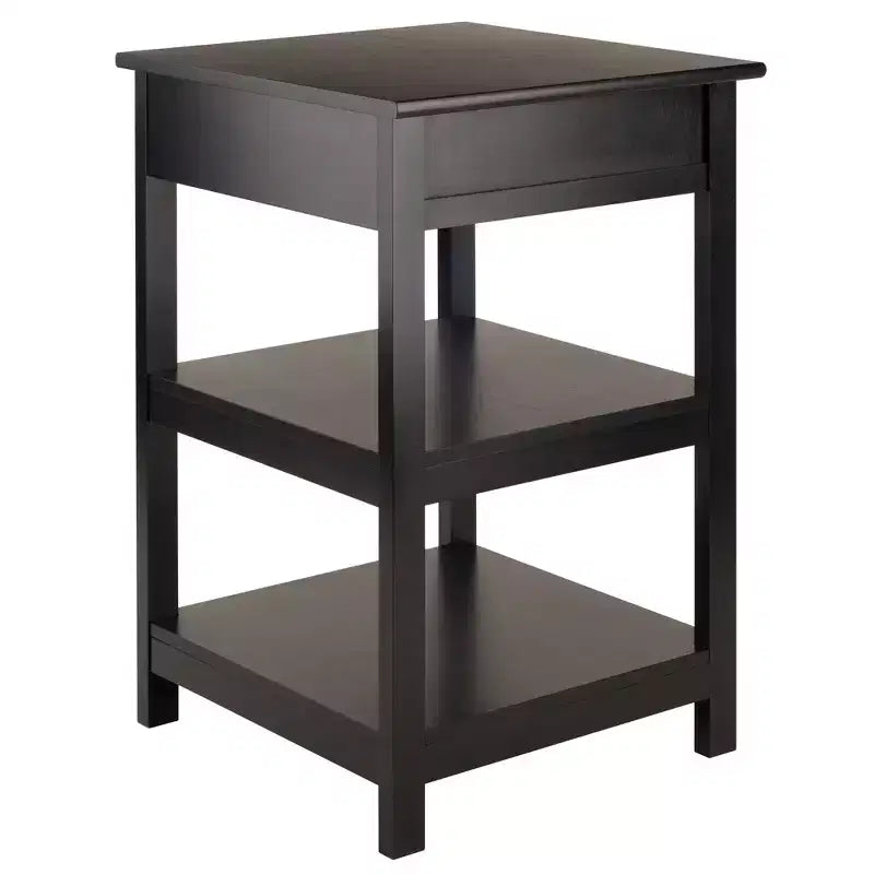 Printer Stand with 2 Shelves & 1 Drawer – Hardwood, 30.71"H, 50 lb Capacity