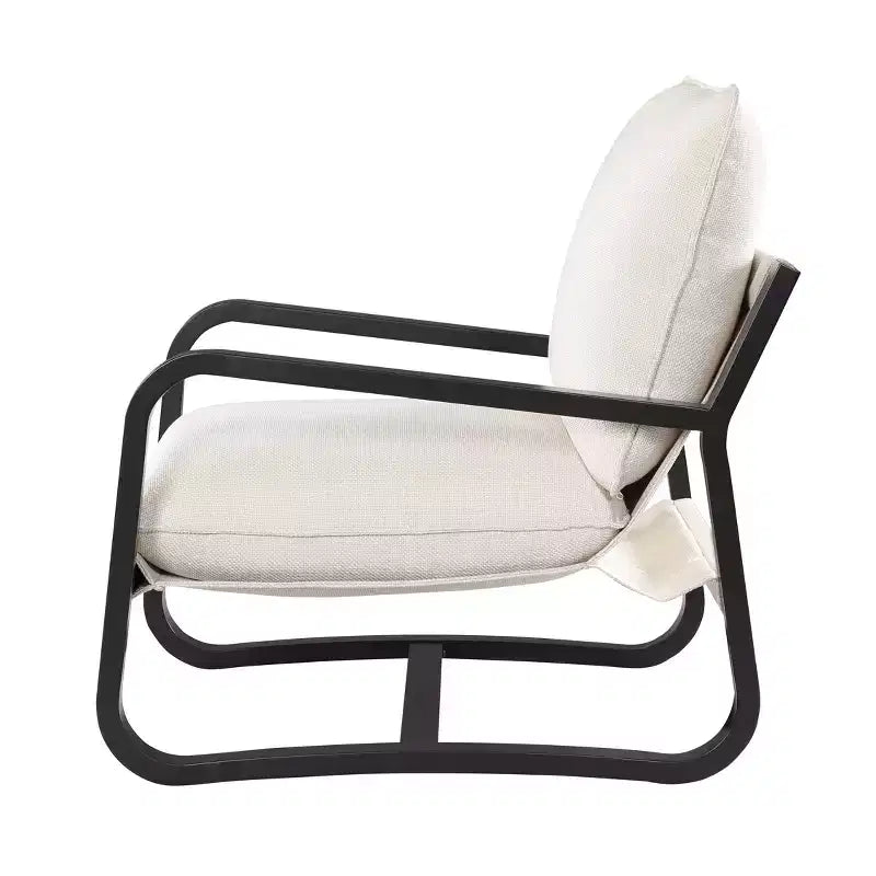 Barcelona Sling Accent Chair – Polyester Fabric, Bronze Powder-Coated Metal Frame, 300 lb