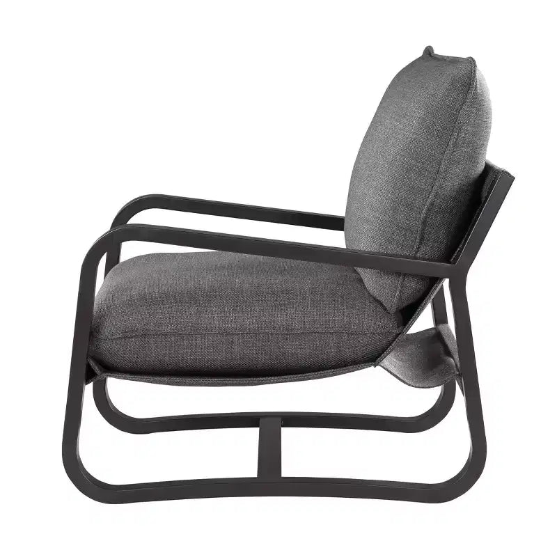 Barcelona Sling Accent Chair – Polyester Fabric, Bronze Powder-Coated Metal Frame, 300 lb