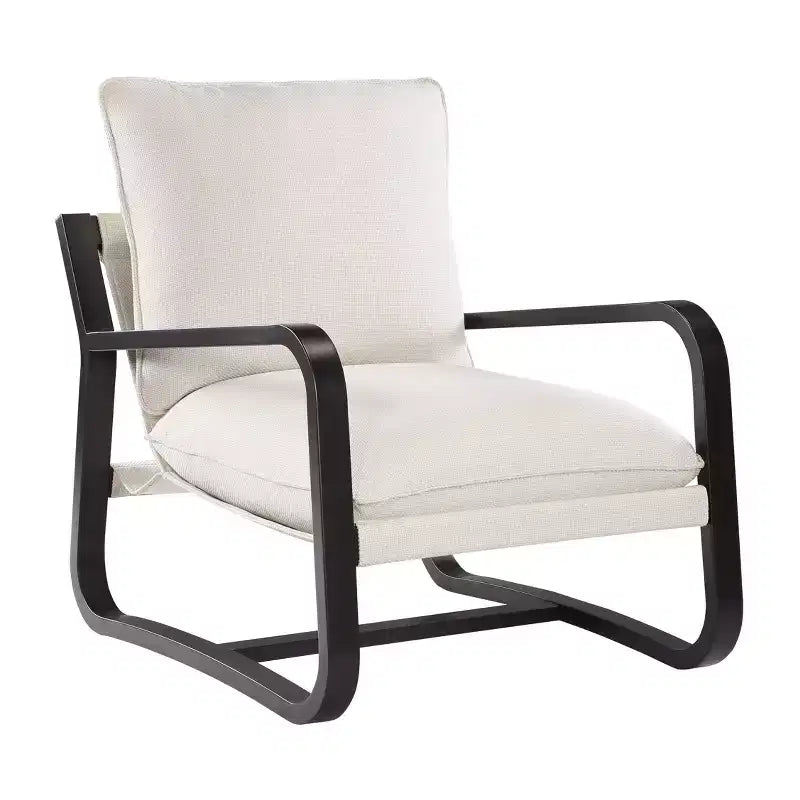 Barcelona Sling Accent Chair – Polyester Fabric, Bronze Powder-Coated Metal Frame, 300 lb