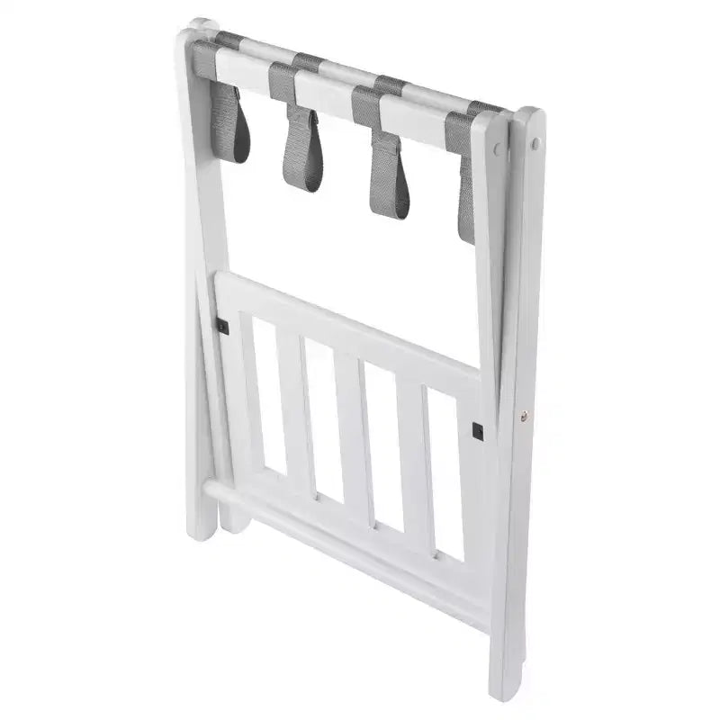 Wood Luggage Rack with Shelf – 24.8"H, Bedroom & Guest Room Suitcase Stand