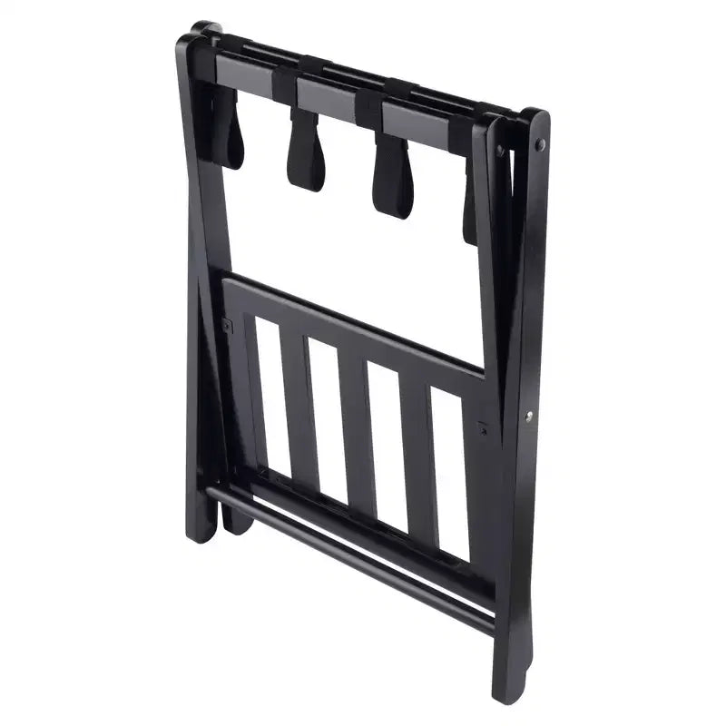 Wood Luggage Rack with Shelf – 24.8"H, Bedroom & Guest Room Suitcase Stand