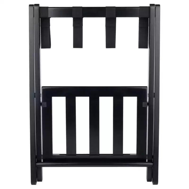 Wood Luggage Rack with Shelf – 24.8"H, Bedroom & Guest Room Suitcase Stand