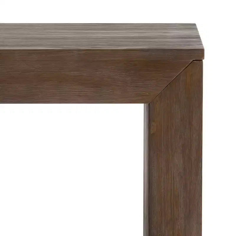 Solid Wood Modern Dining Table Set with 2 Benches – Seats 6, Wirebrush Finish